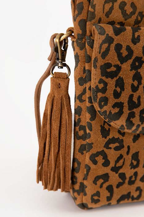 Sac Bandoulière Betseyville Imprimé Animalier Noir-marron Avec Paillettes - Occasion, Porté Seulement 2 Fois