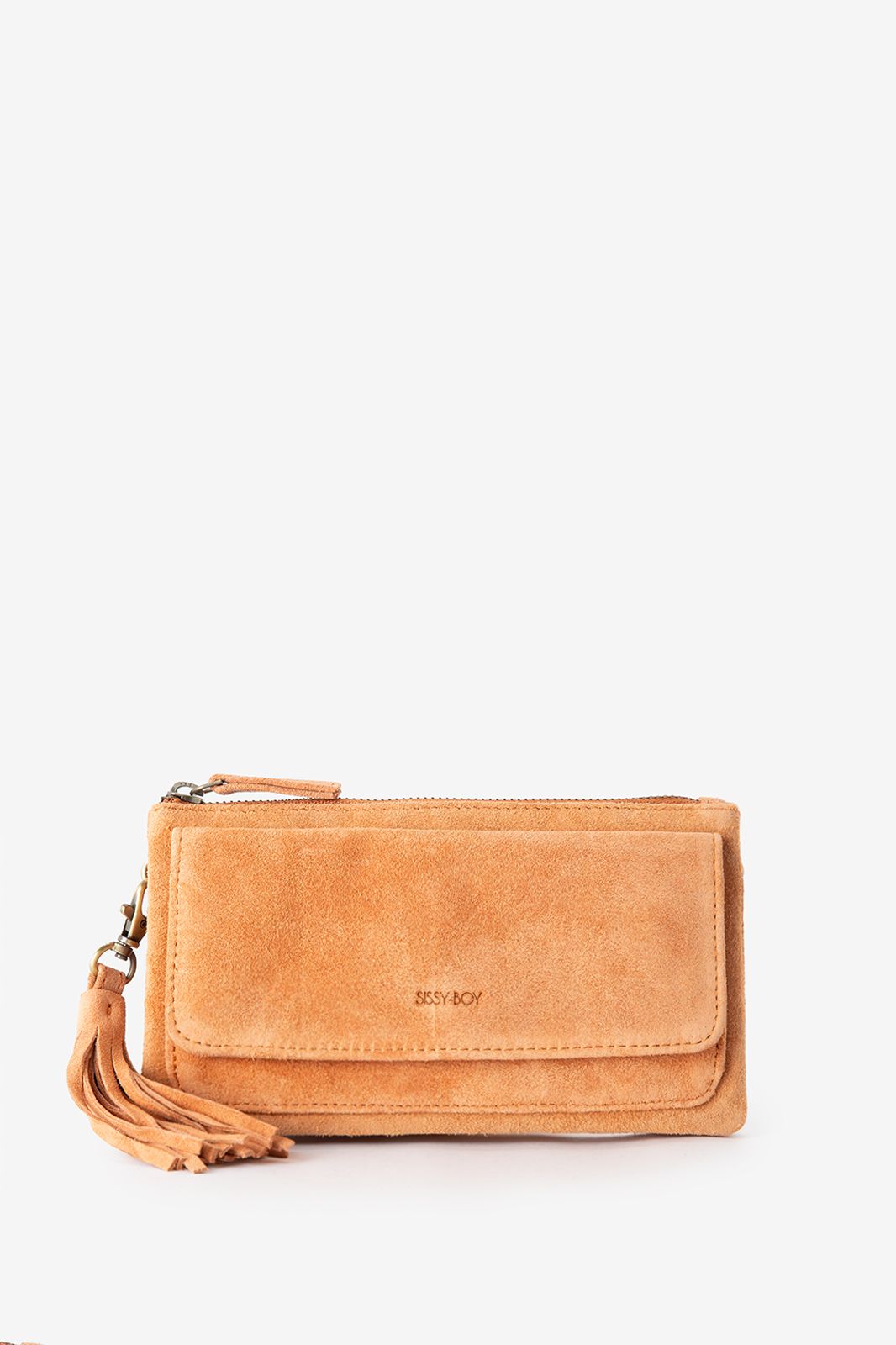Sac bandoulière en daim - orange