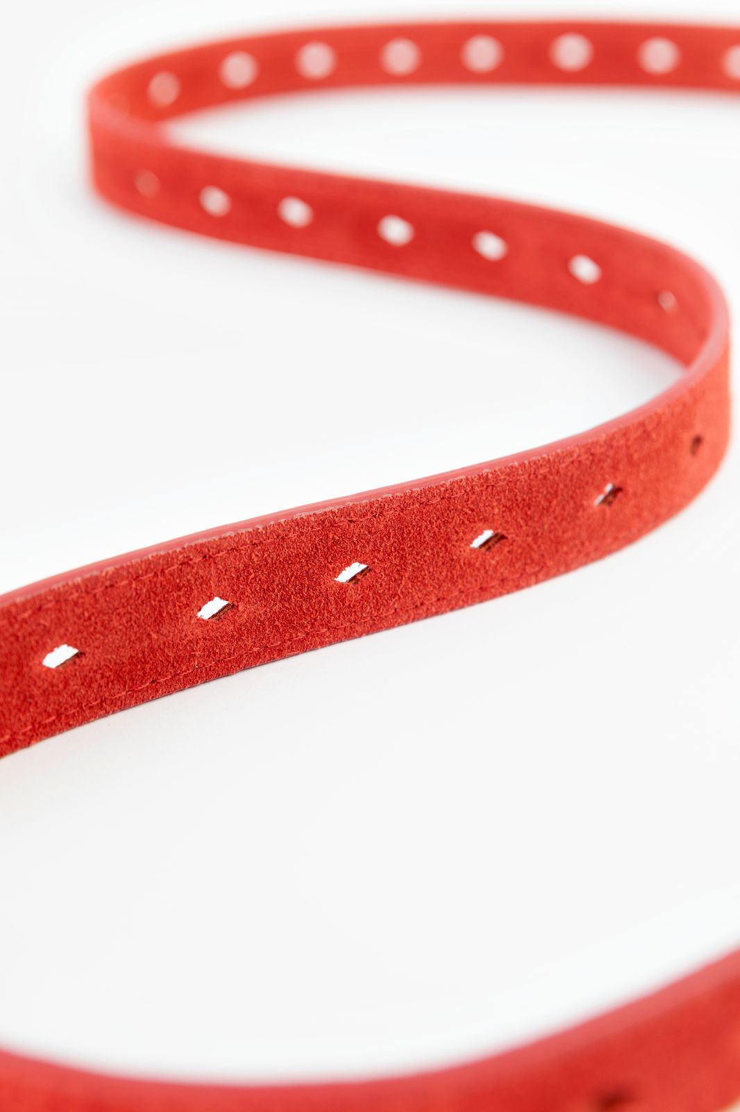 Ceinture en daim - rouge