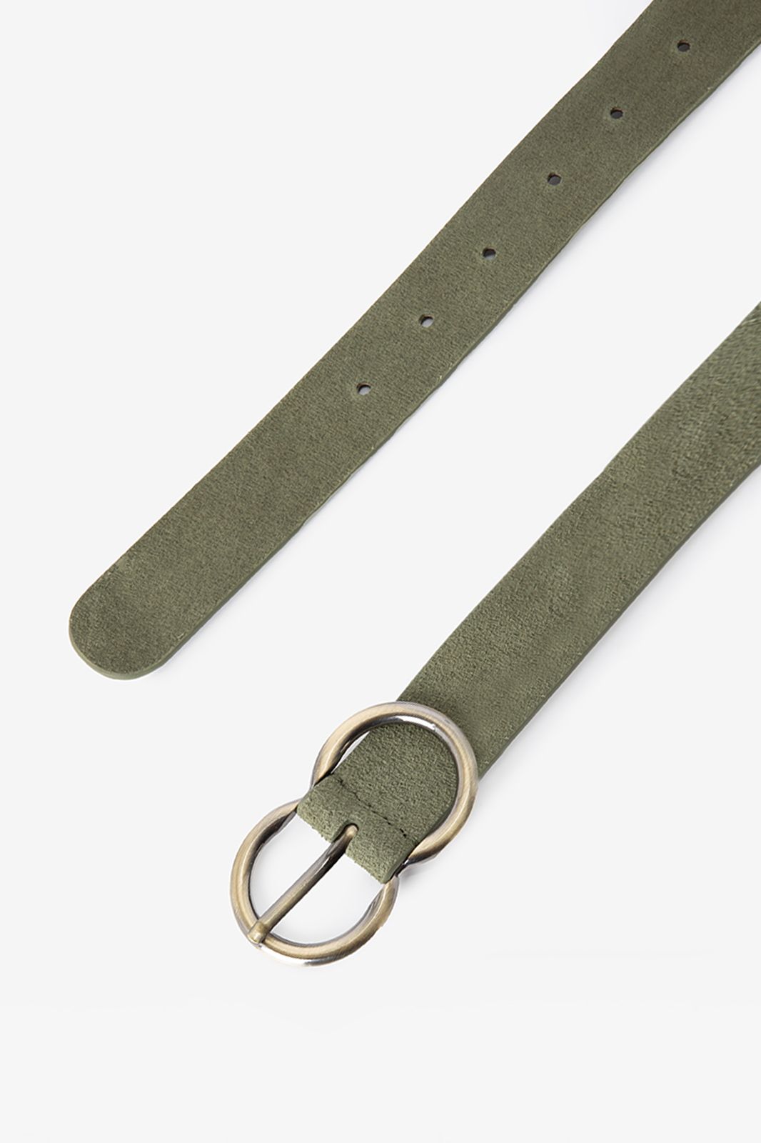 Ceinture en daim avec double boucle - vert