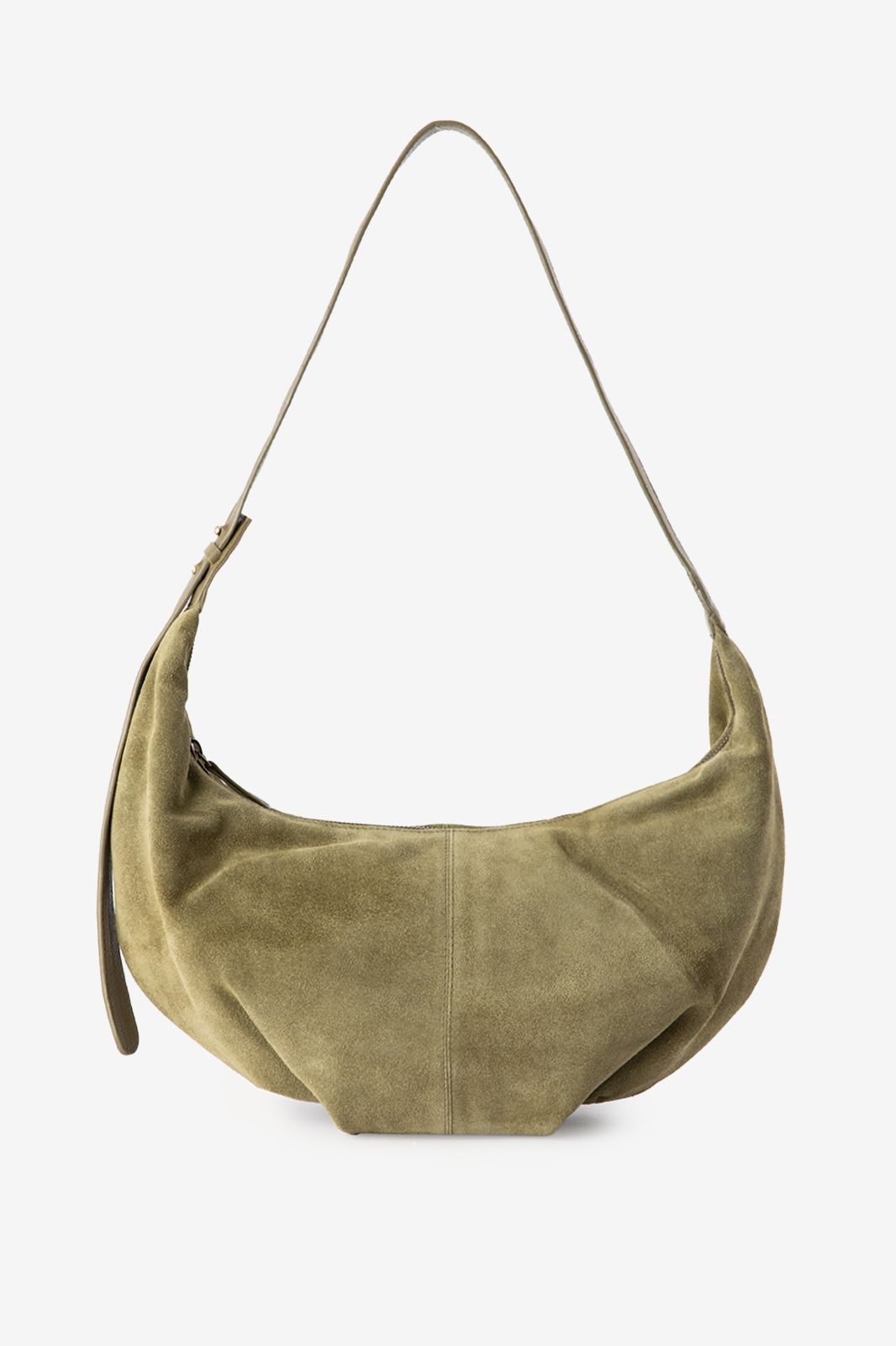 Sac porté épaule en daim - vert