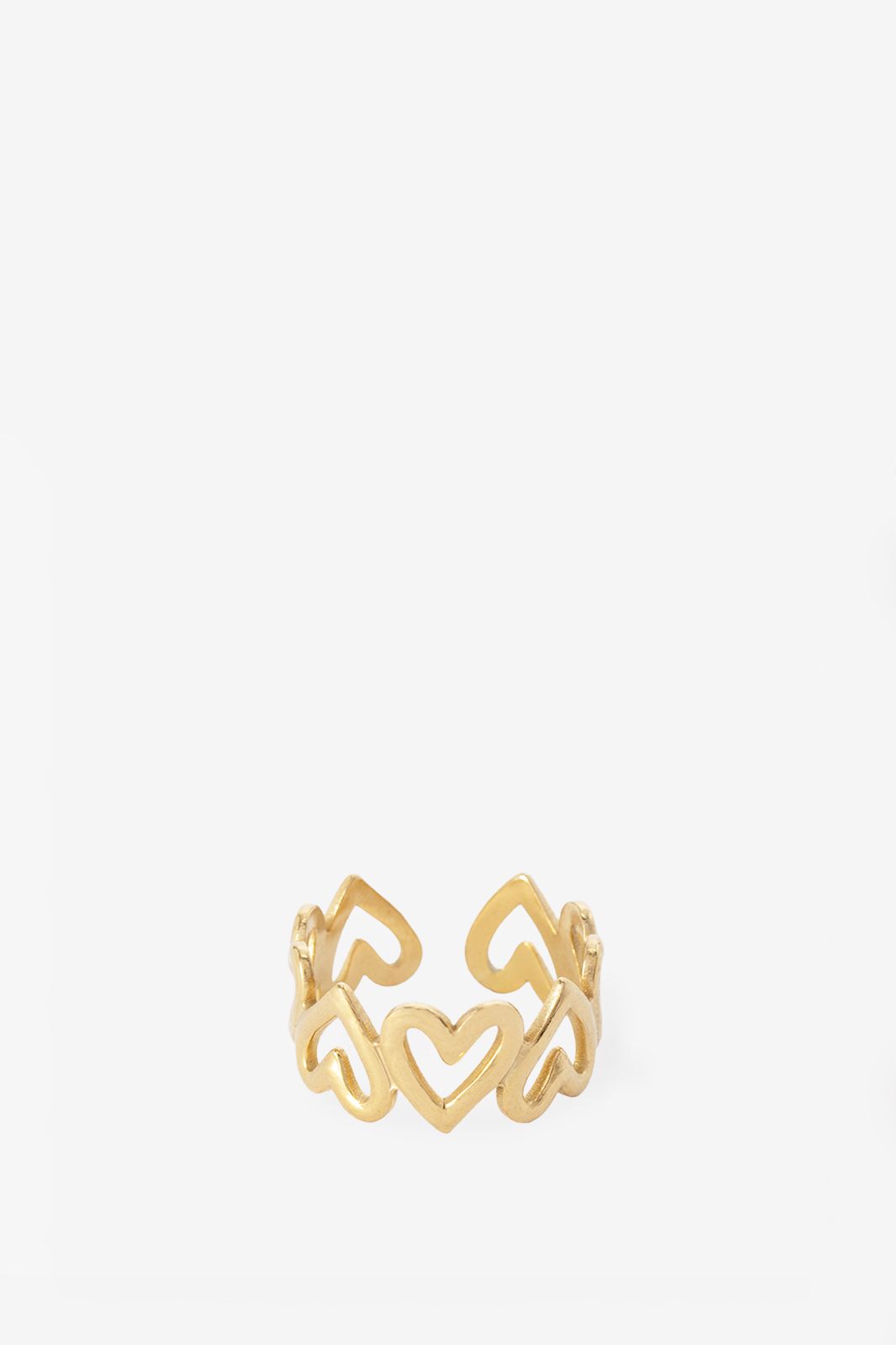 Gold-plated Ring mit Herzen