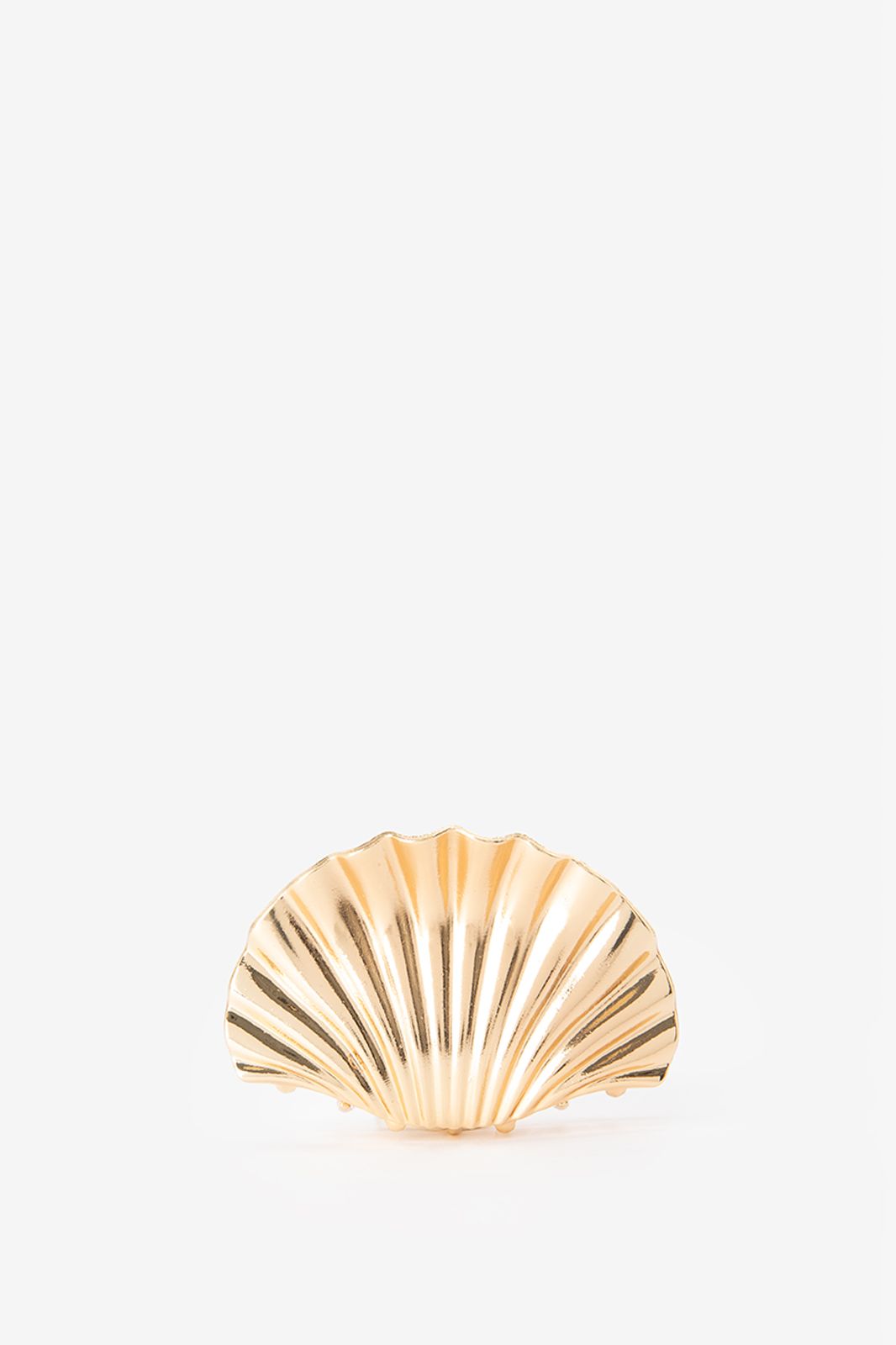 Pince à cheveux coquillage - doré