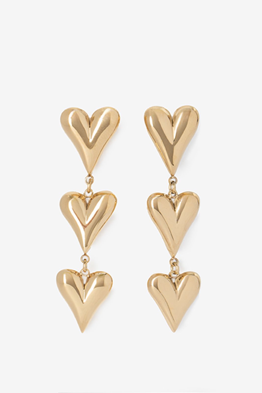 Gold-plated Herz-Ohrringe