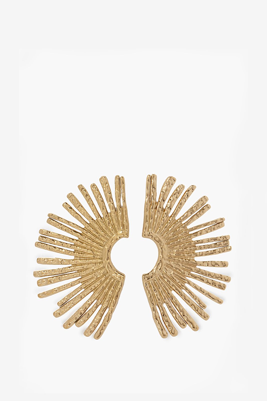 Gold-plated Ohrringe halbe Sonne