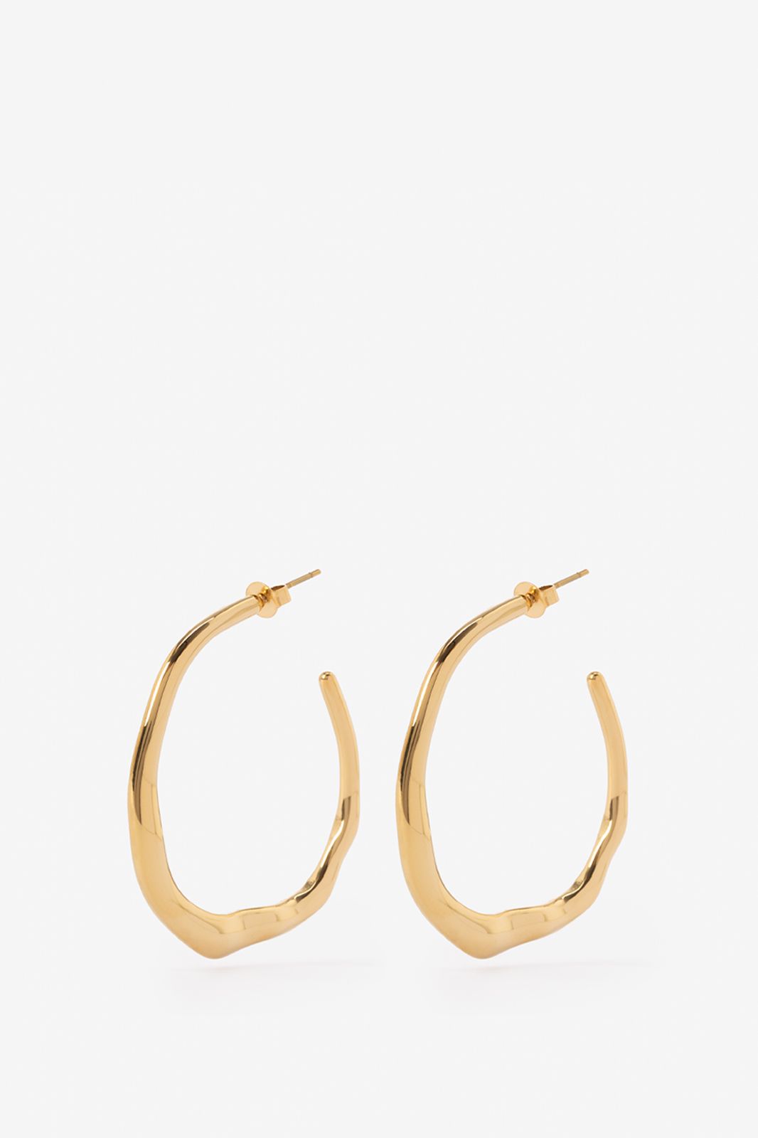 Gold-plated Creolen mit organischer Form