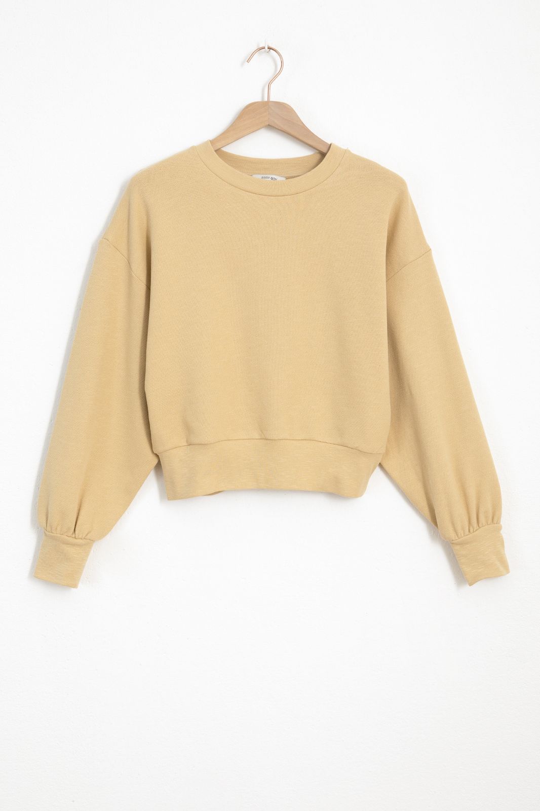 Lichtgele cropped sweater - Dames | Sissy-Boy