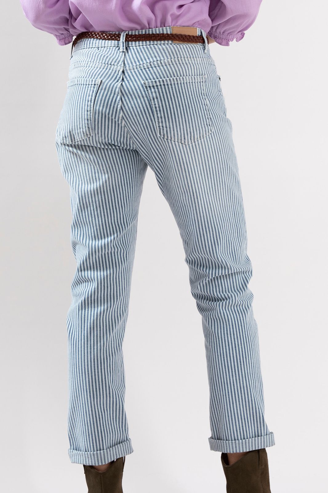 Verdraaiing Leven van Handel Bari striped mid waist tapered jeans - Dames | Sissy-Boy
