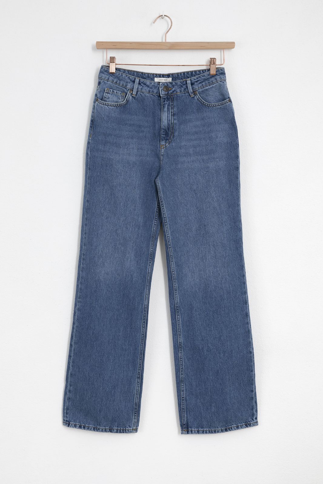 Berlin blue high waist wide leg jeans
