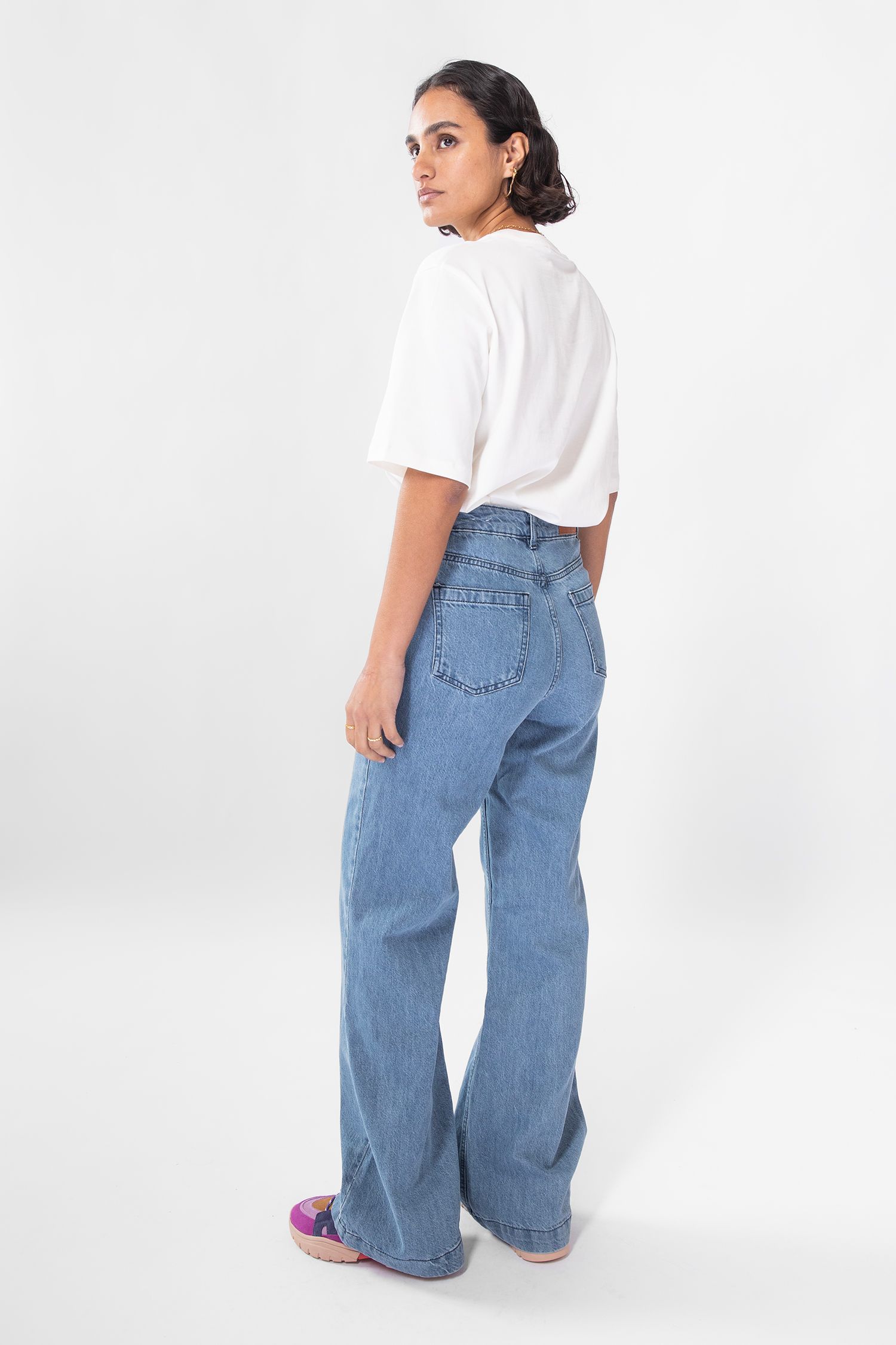 Berlin blue high waist wide leg jeans Sissy Boy Dames Kleding Broeken & Jeans Jeans High Waisted Jeans 