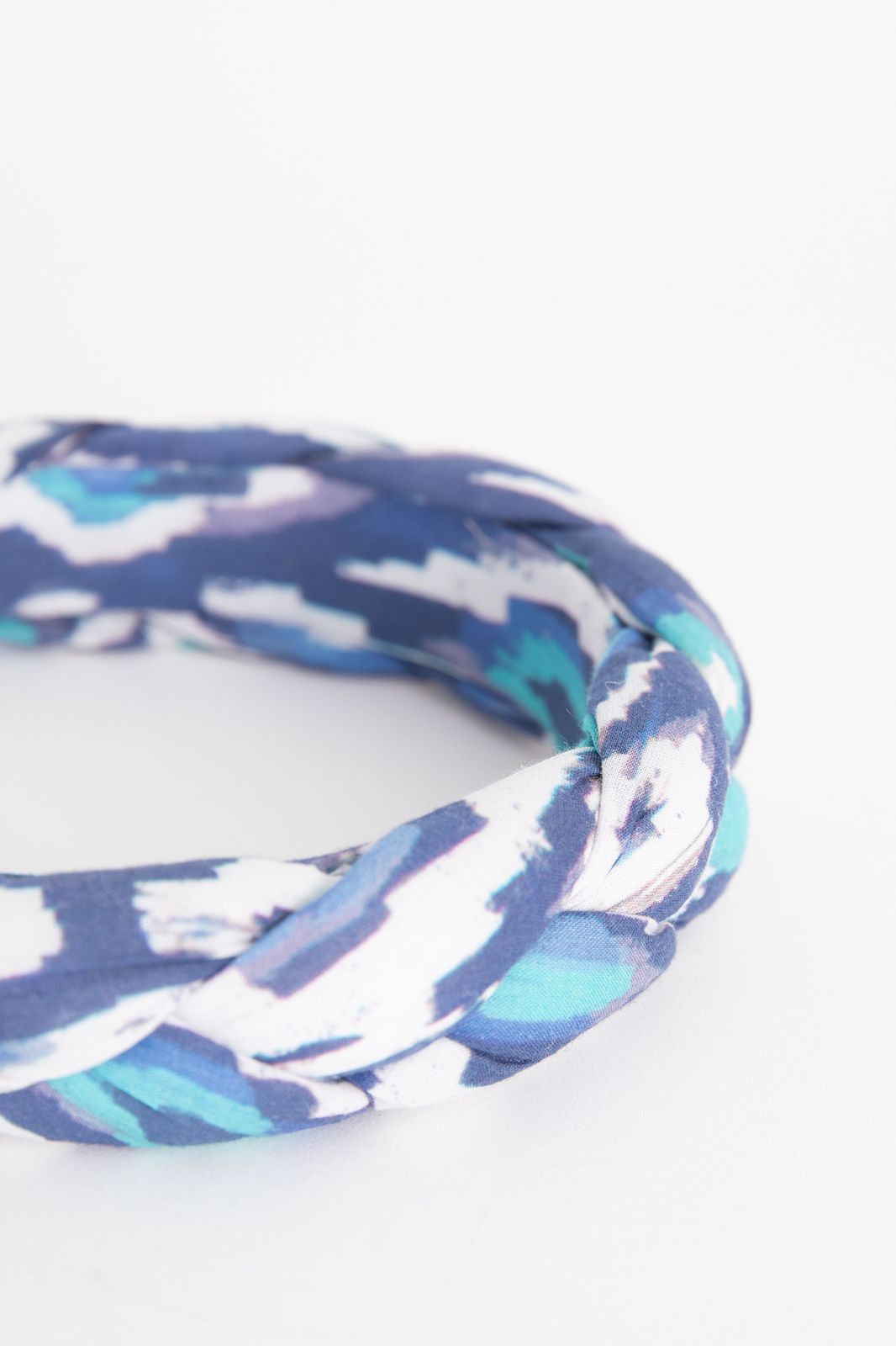 Blauwe braided haarband met print - Dames | Sissy-Boy