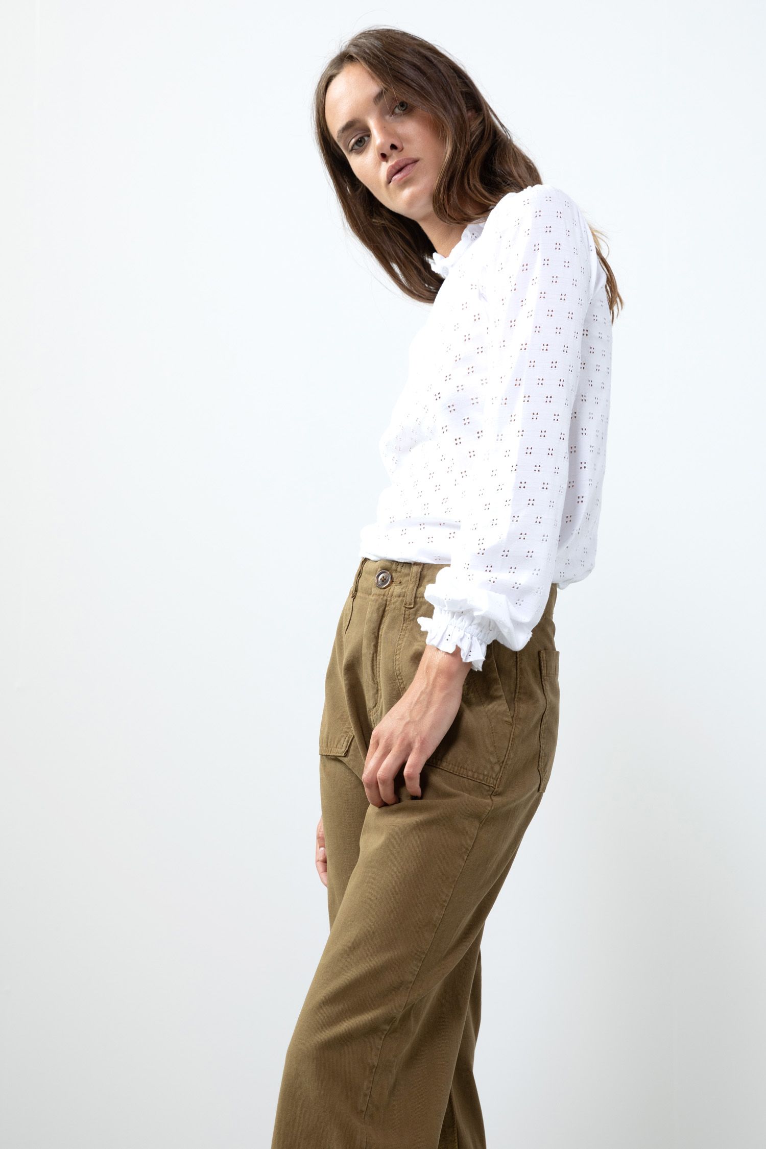 Khaki chino broek - Dames | Sissy-Boy