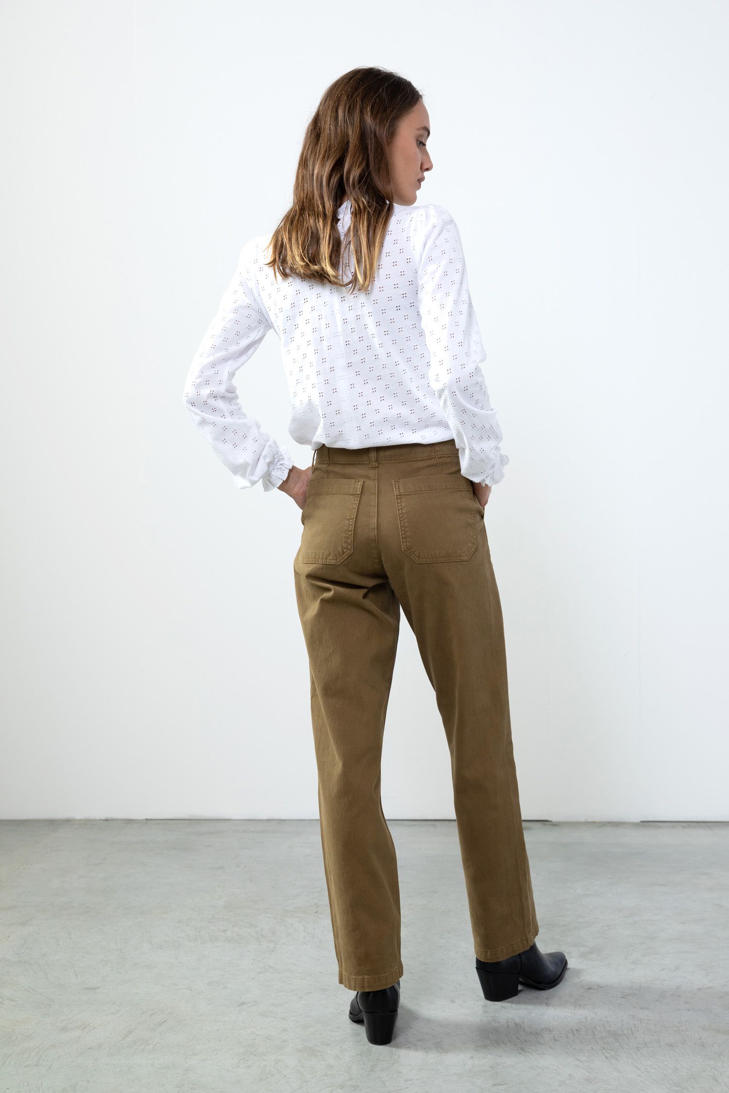Khaki chino broek - Dames | Sissy-Boy