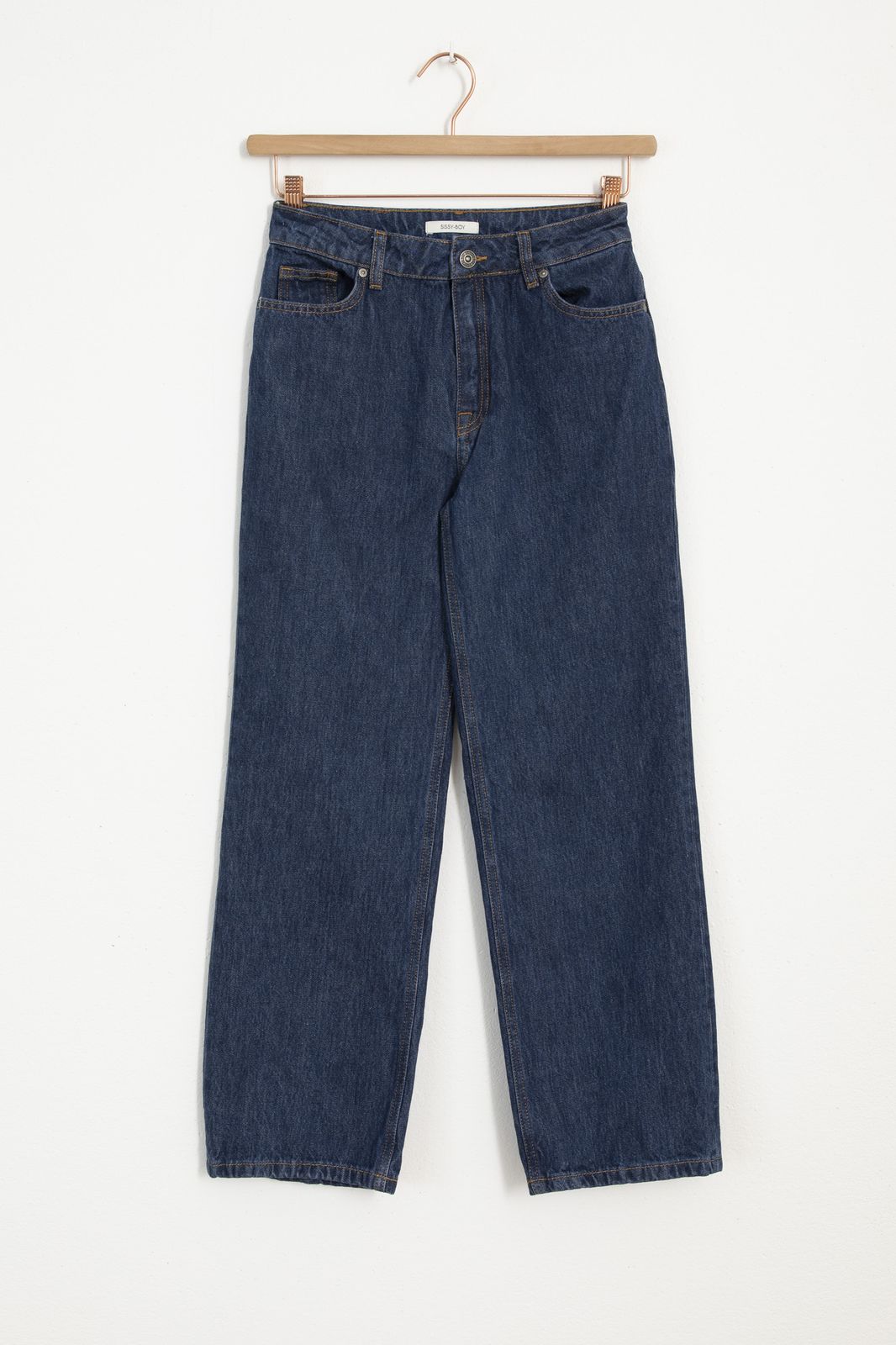 Beira dark blue mid waist cropped jeans