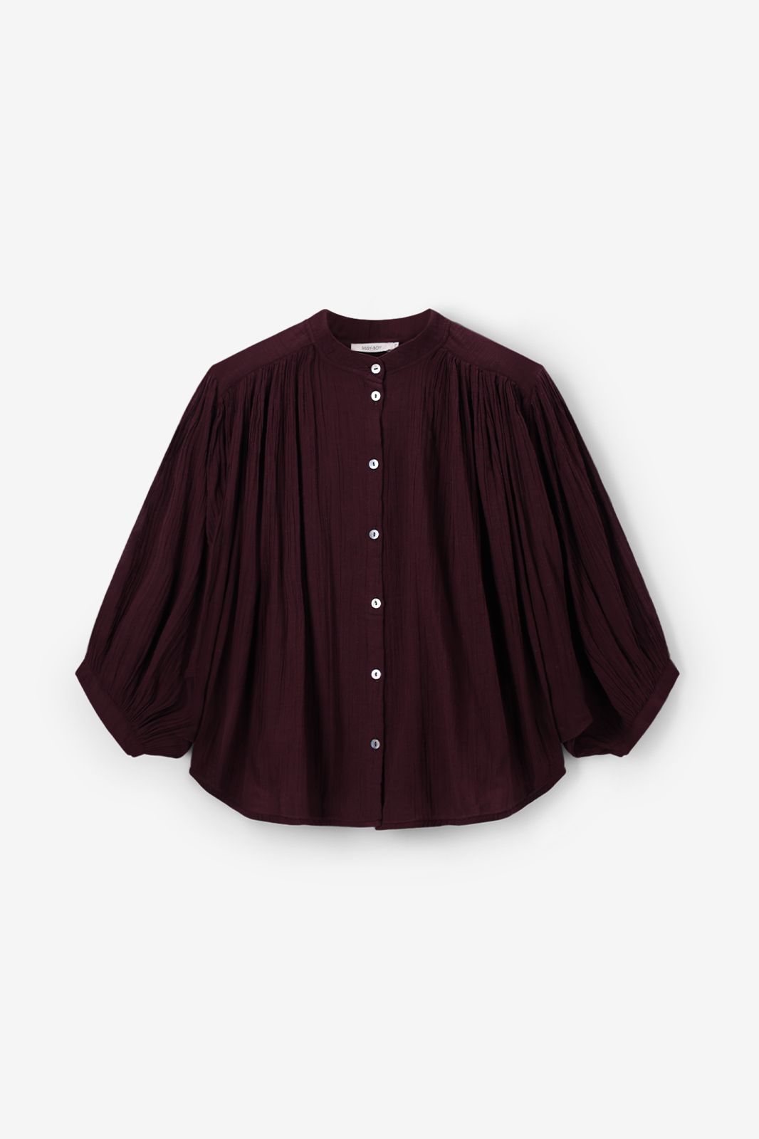 Donkerbruine oversized blouse