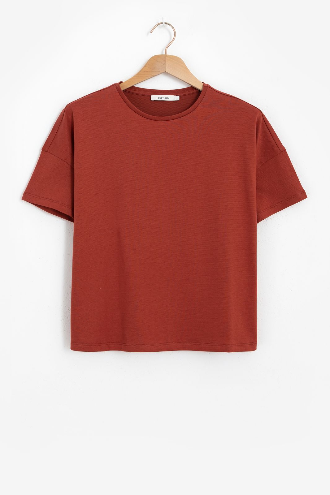 Donkerrood jersey T-shirt - Dames | Sissy-Boy