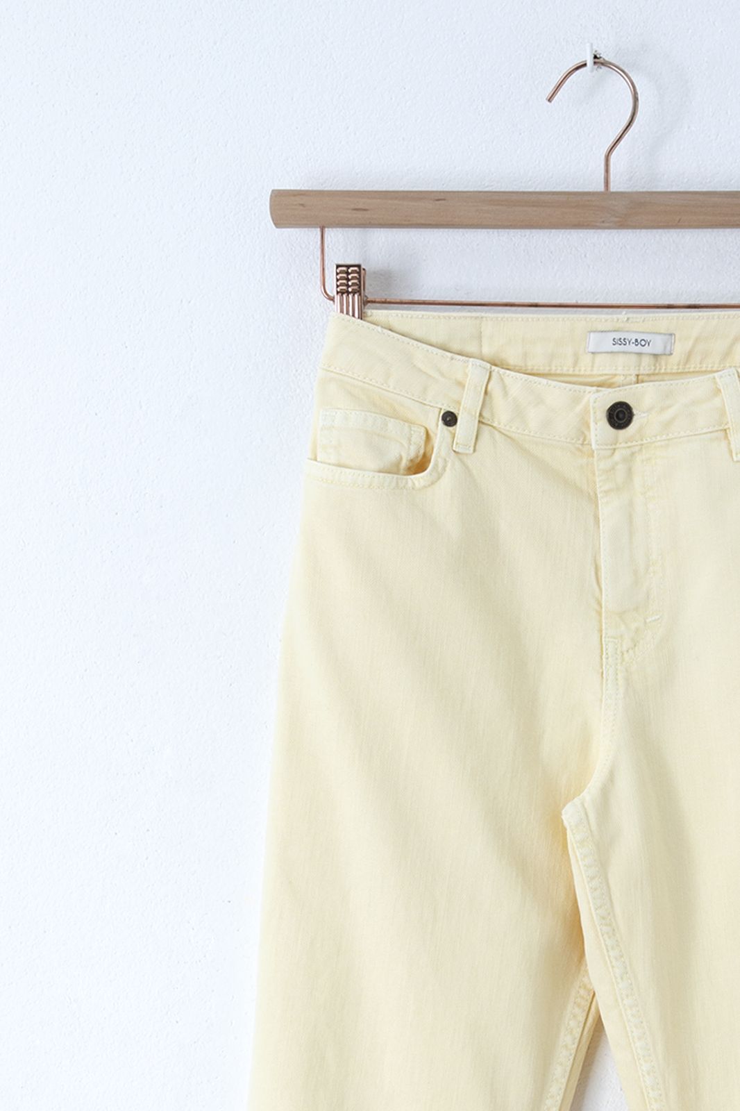 Boston yellow mid waist cropped jeans - Dames | Sissy-Boy