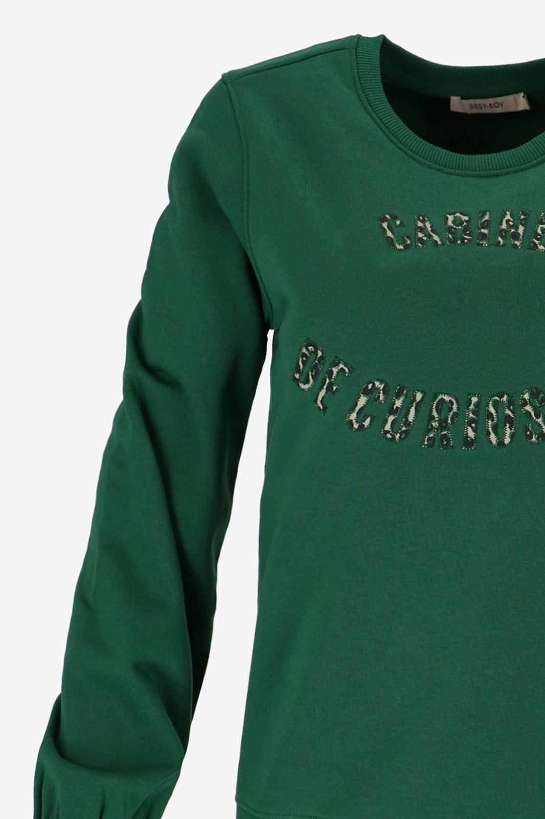 Groene sweater met tekst - Dames |