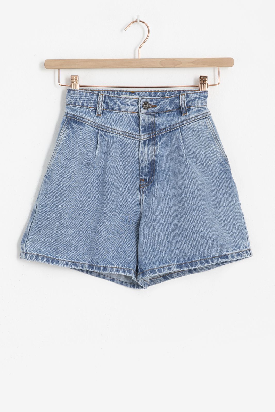 High waist pleated jeans shorts - Dames | Sissy-Boy