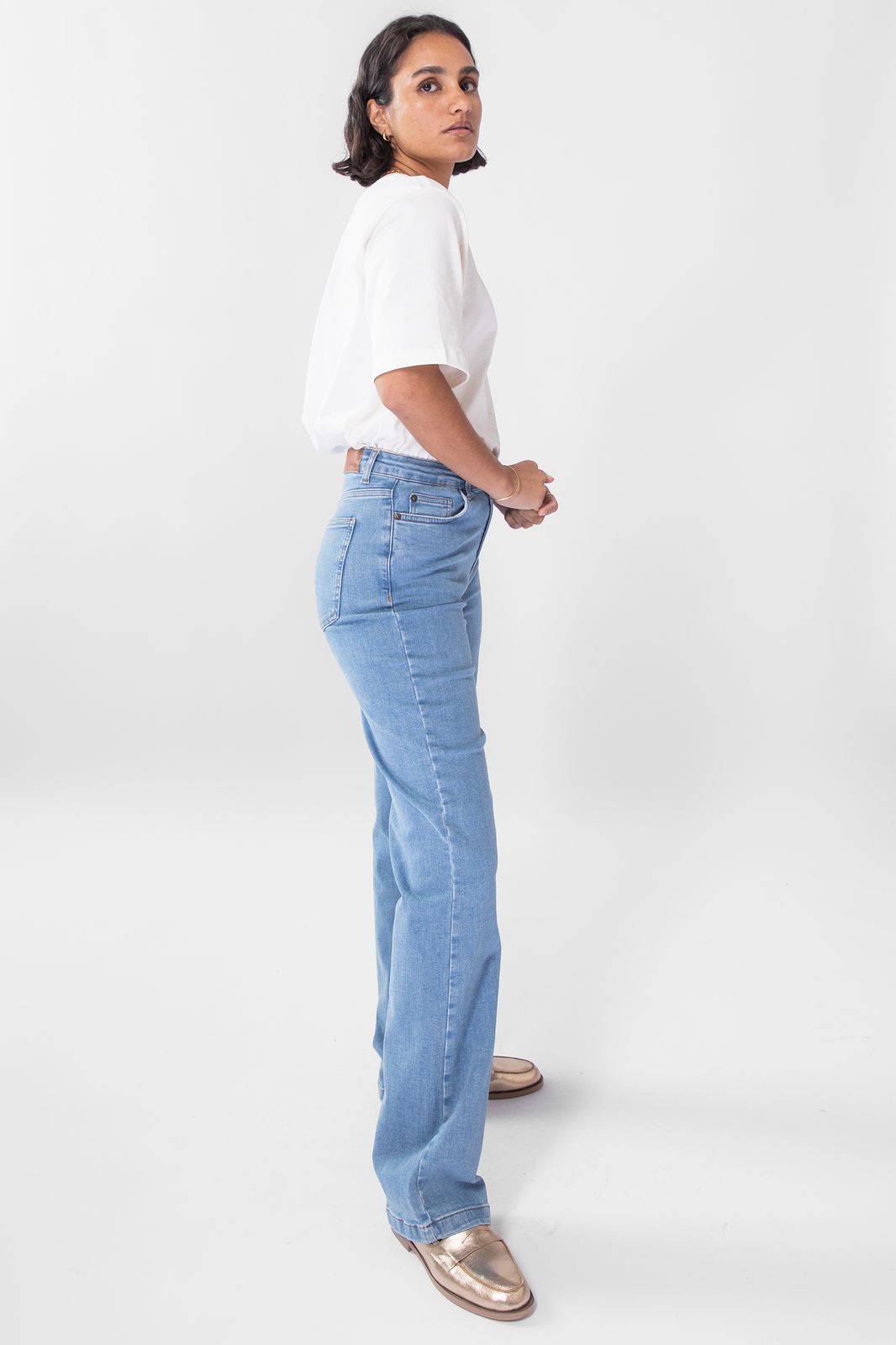 Brally blue waist wide leg jeans - Dames | Sissy-Boy