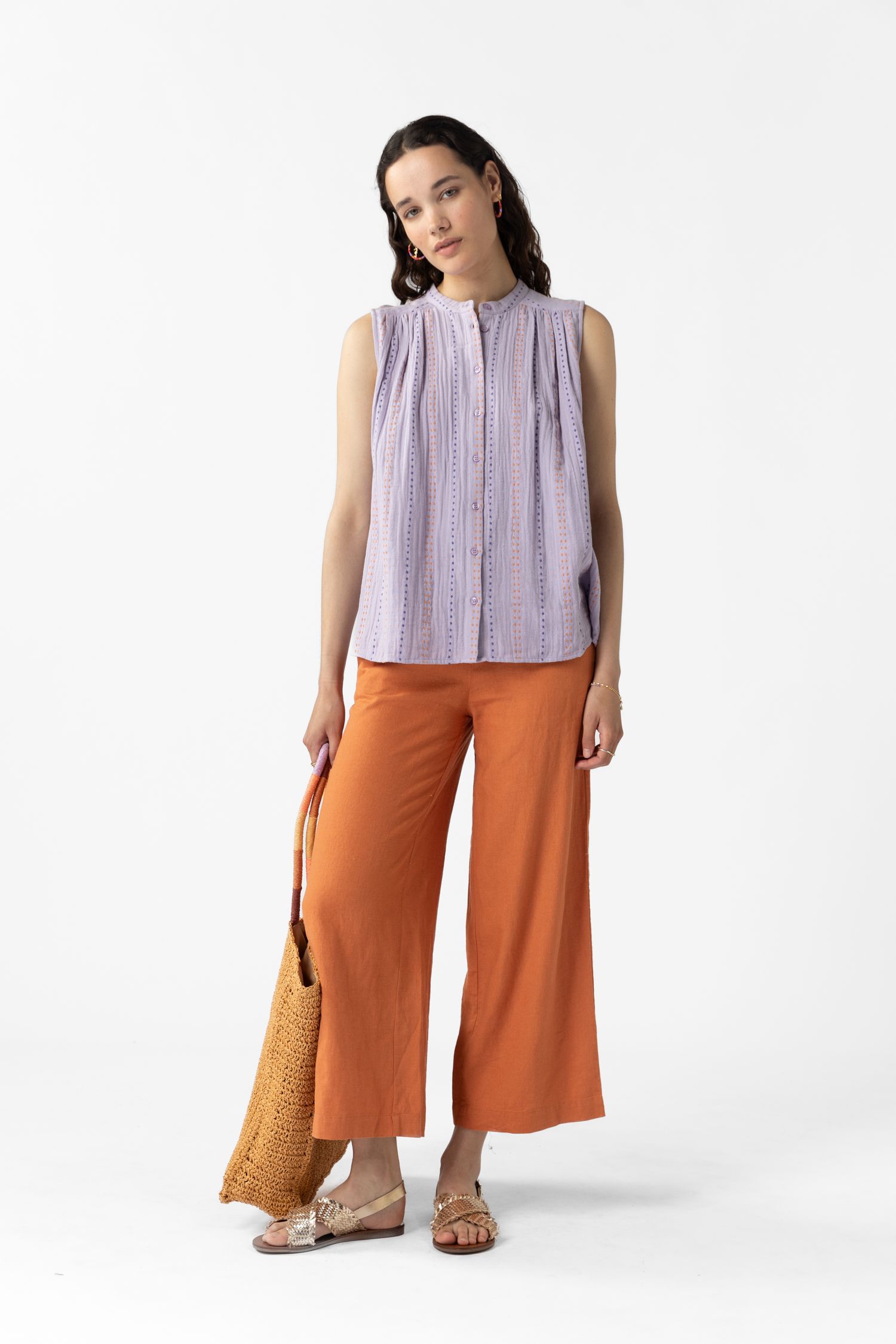 Stamain Oversized Mousline Blouse met 100% Katoen V-hals Casual Eenkleurige Hemdblouse Lange Mouwen voor Vrouwen S-2XL, zwart, S