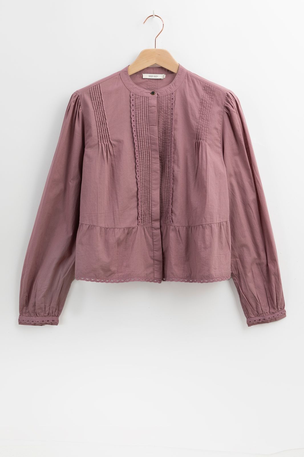Vergrijsd paarse blouse met pintuck details - Dames | Sissy-Boy