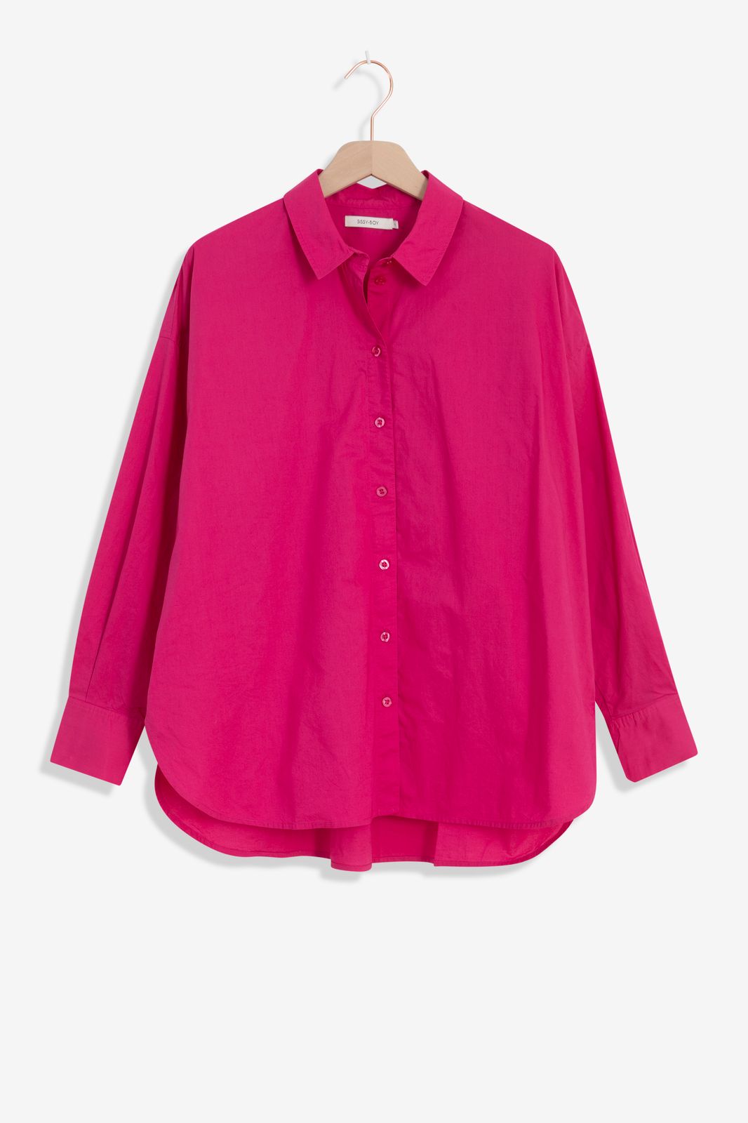 Roze katoenen blouse