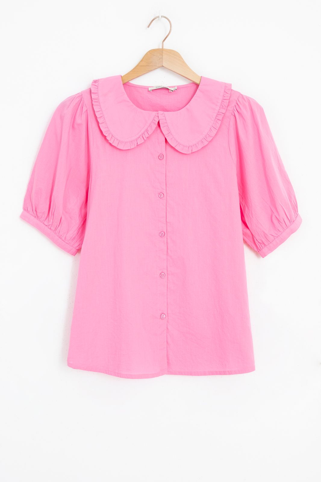 Roze blouse met ballonmouwen - Dames | Sissy-Boy