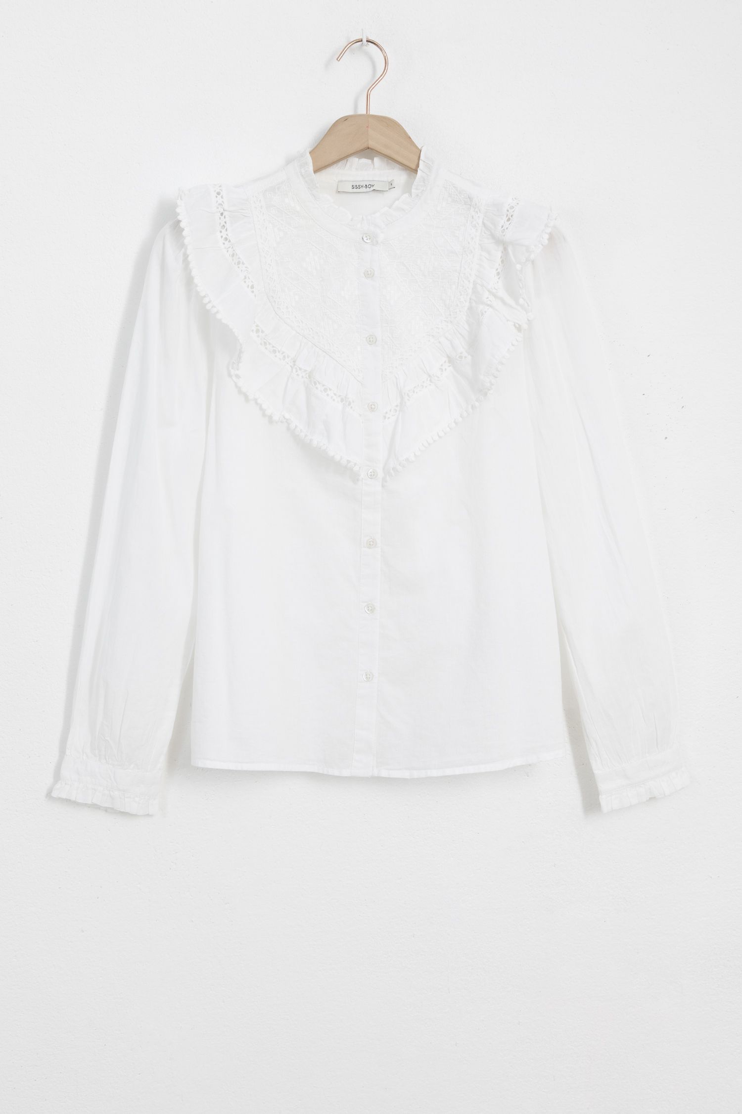 witte dames overhemdblouse