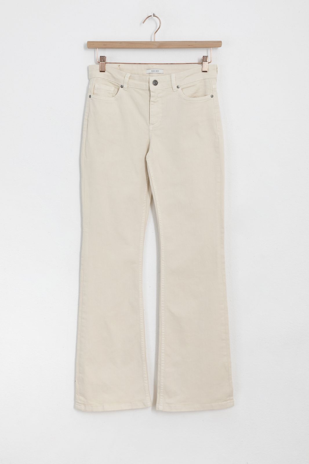 Baltimore off white mid rise bootcut jeans - Dames | Sissy-Boy