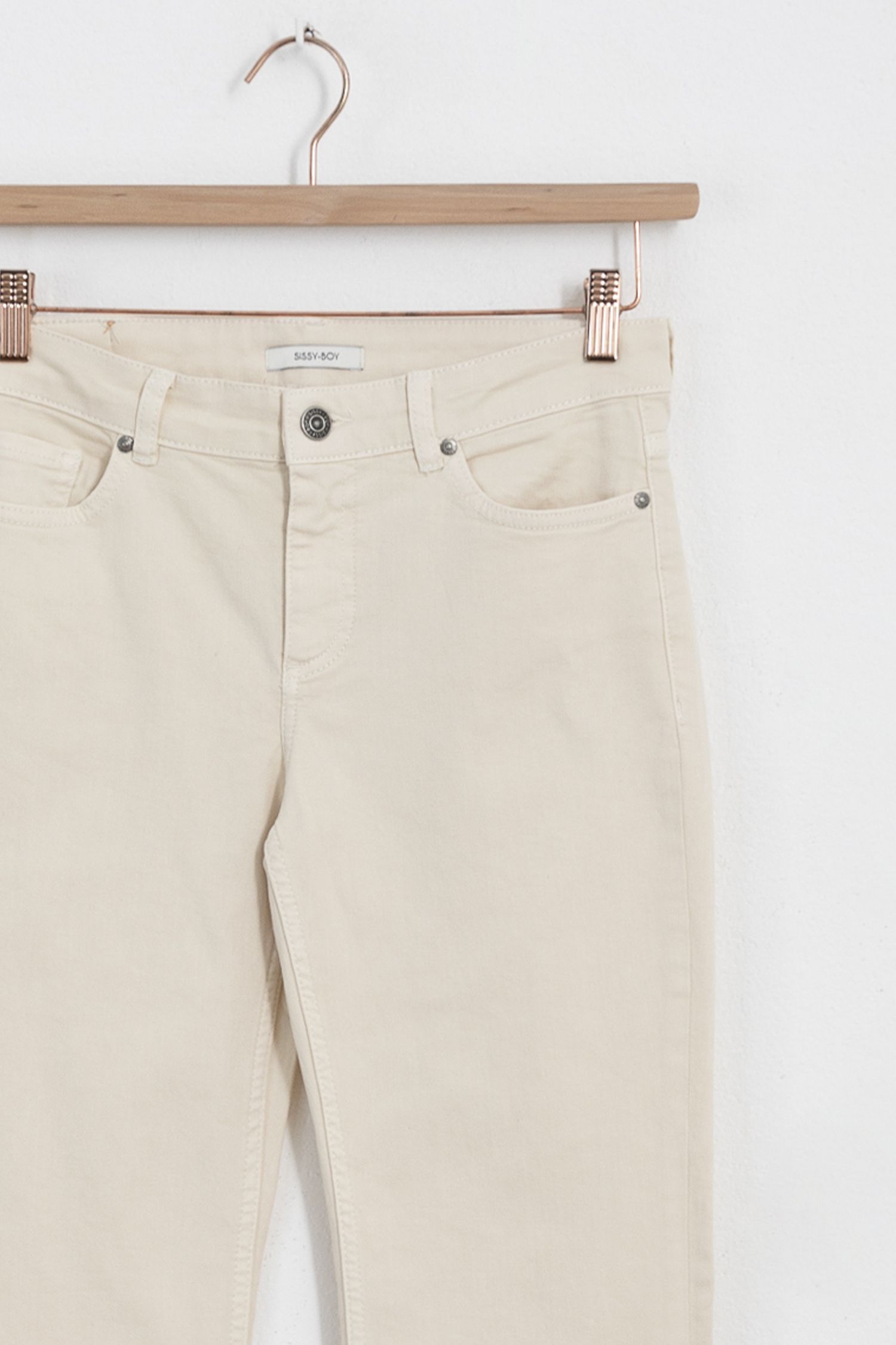 Baltimore off white mid waist bootcut jeans - Dames | Sissy-Boy