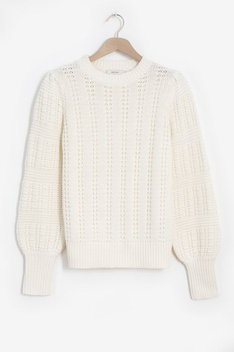 Witte crochet look trui Dames Sissy-Boy