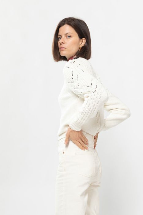 Witte ajour trui Dames Sissy-Boy