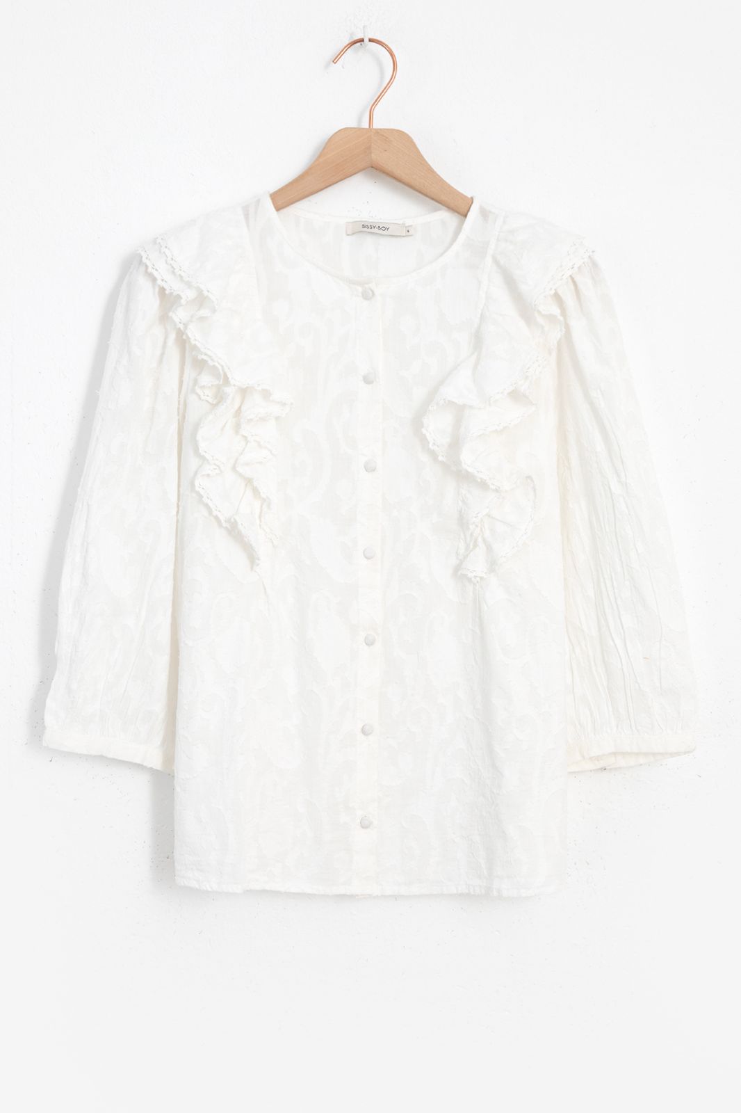Witte blouse met ruffles - Dames | Sissy-Boy