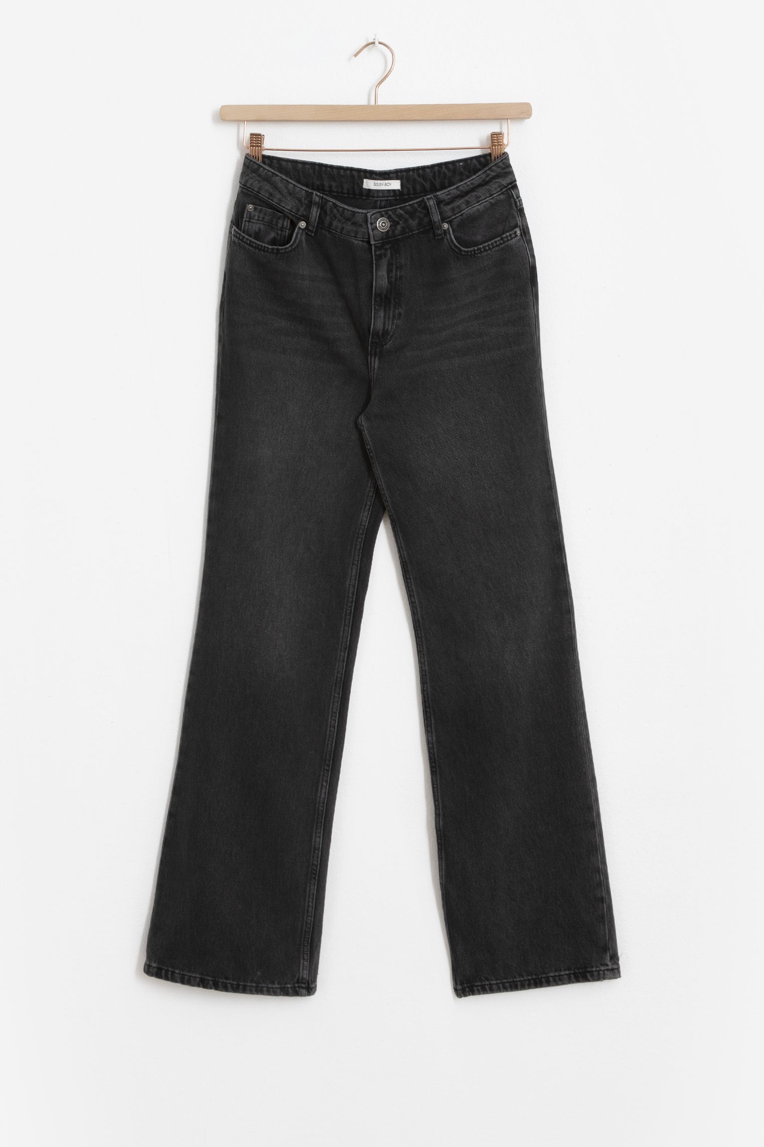 wide leg jean black