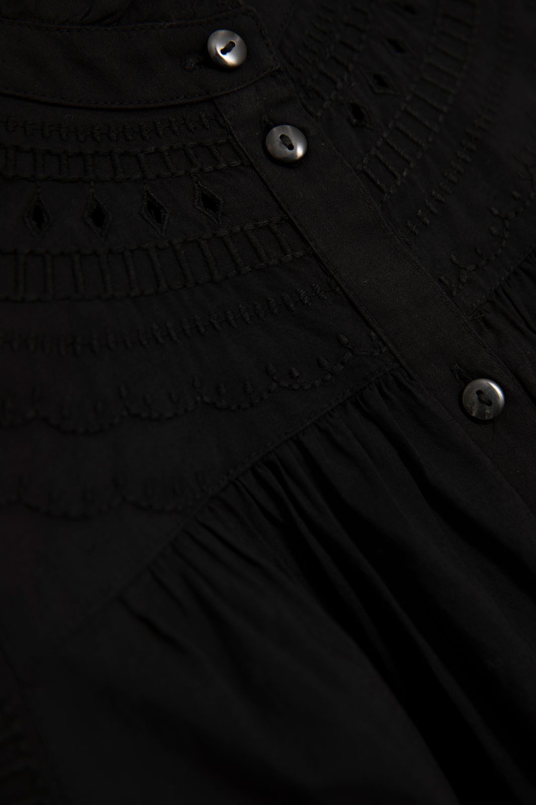 Zwarte blouse met borduursel - Dames | Sissy-Boy