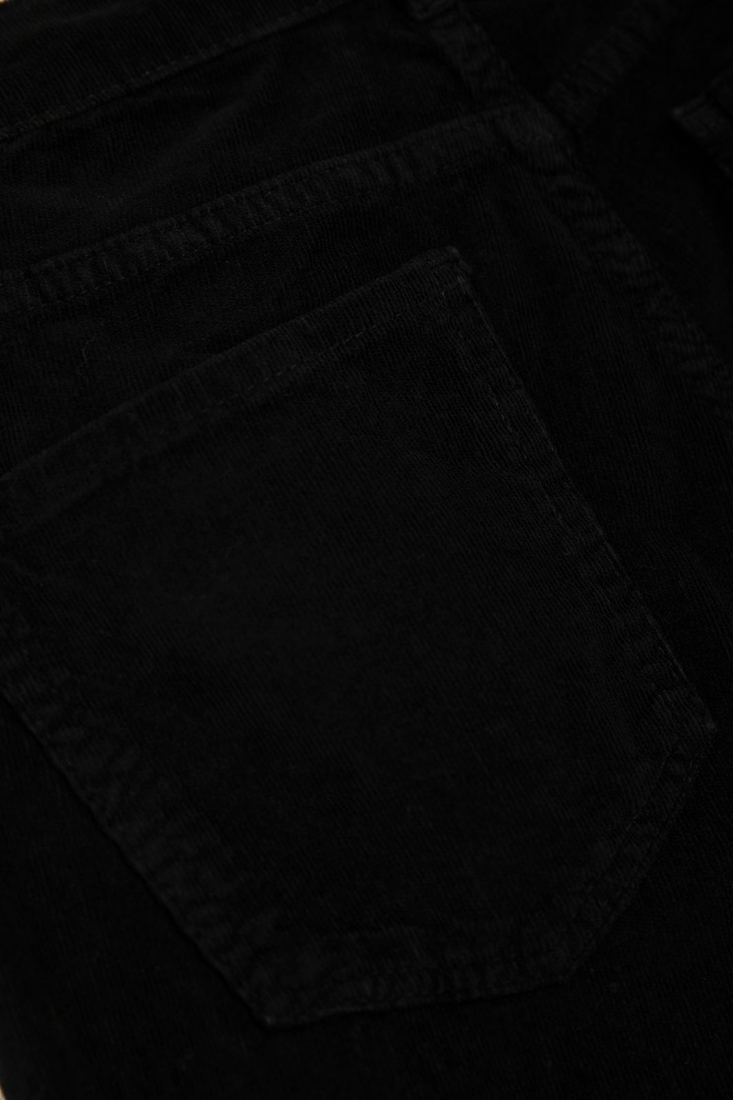 Zwarte corduroy regular waist flared broek