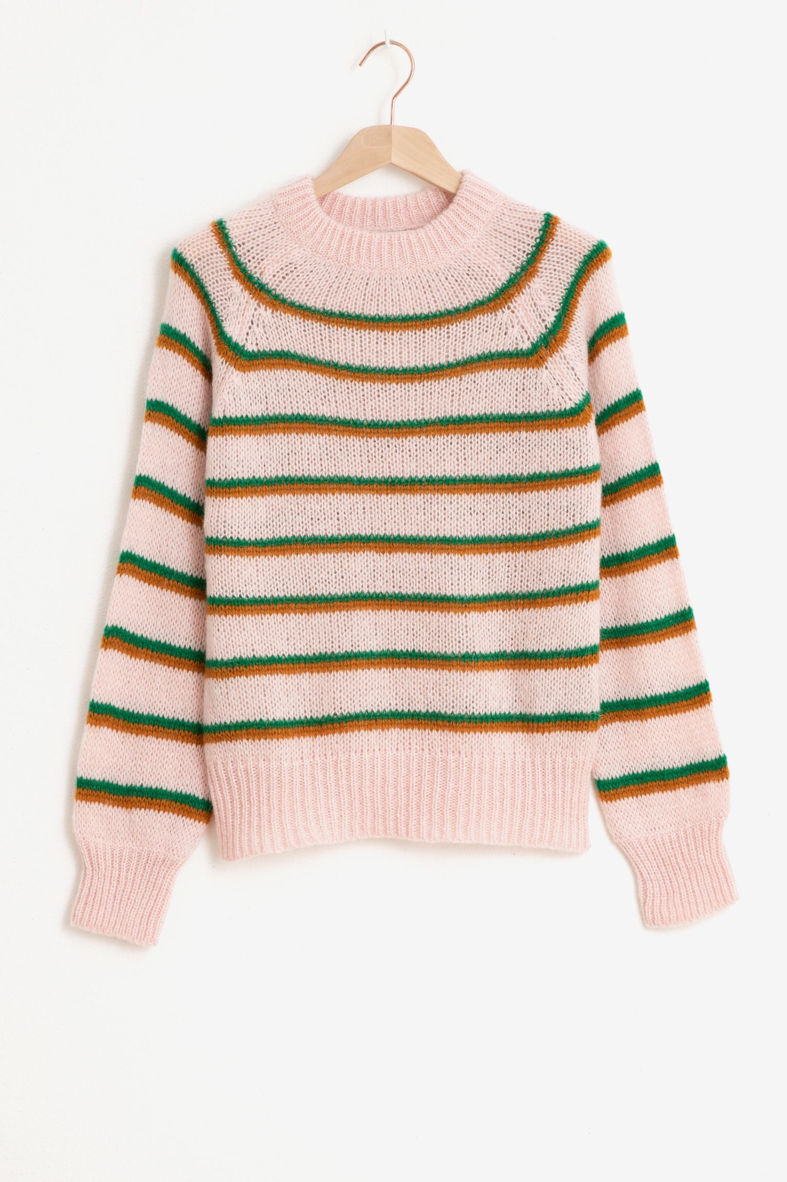 Truien en vesten in de kleur roze | Sissy Boy Multicolor streep trui oranje Dames | Sissy Boy