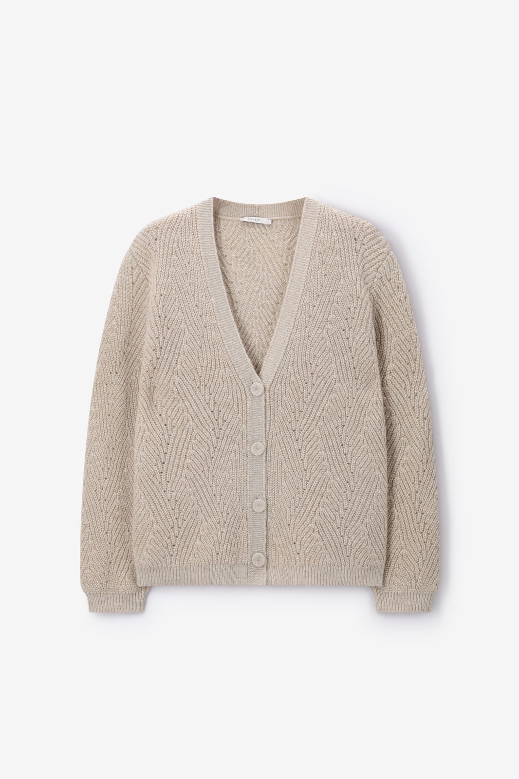 Gilet tricoté avec lurex - blanc