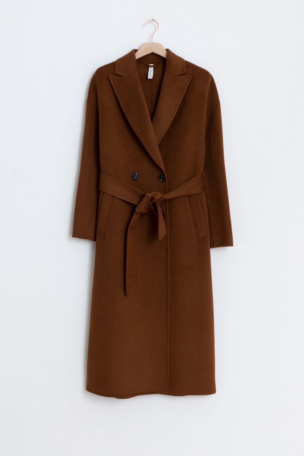 manteau long marron