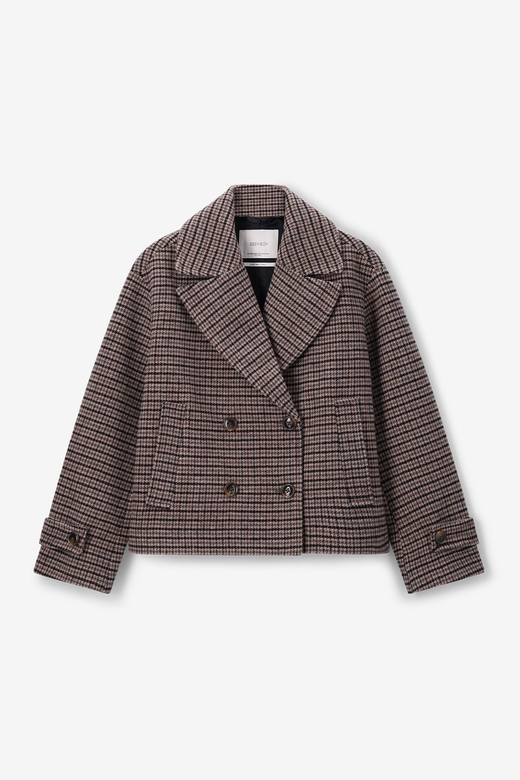 Veste à carreaux - marron