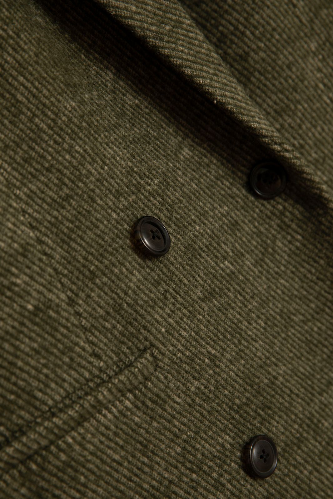 Manteau long en laine - vert