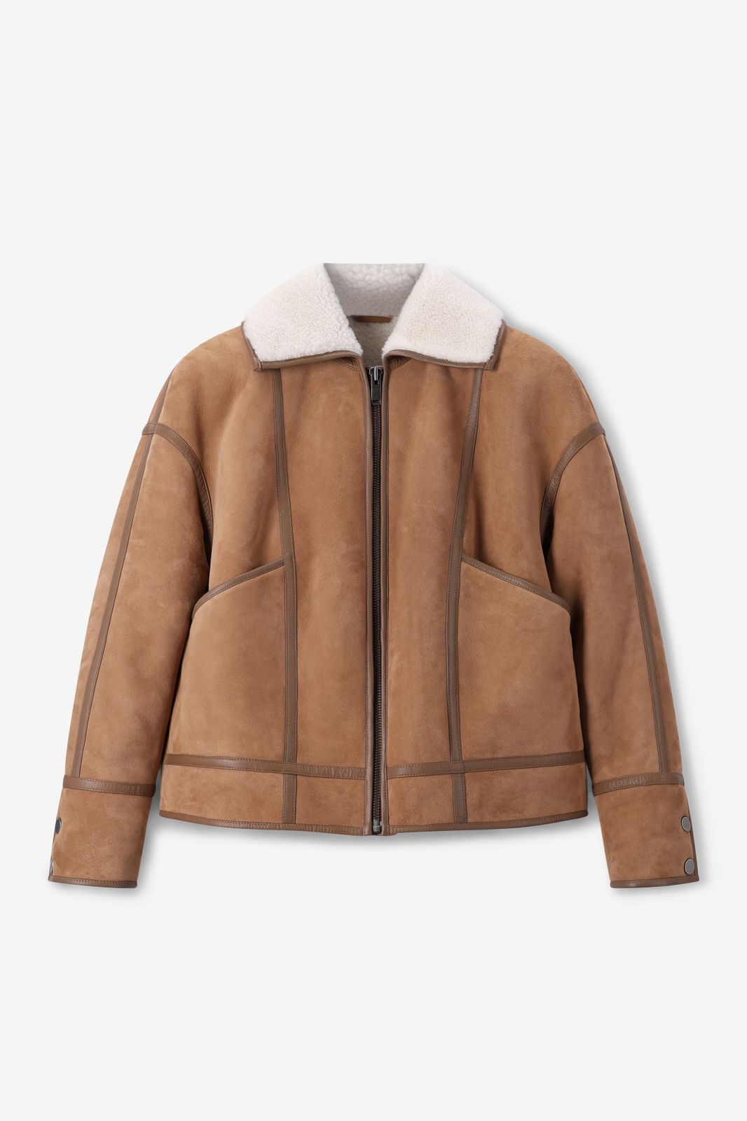 Velourslederjacke - braun