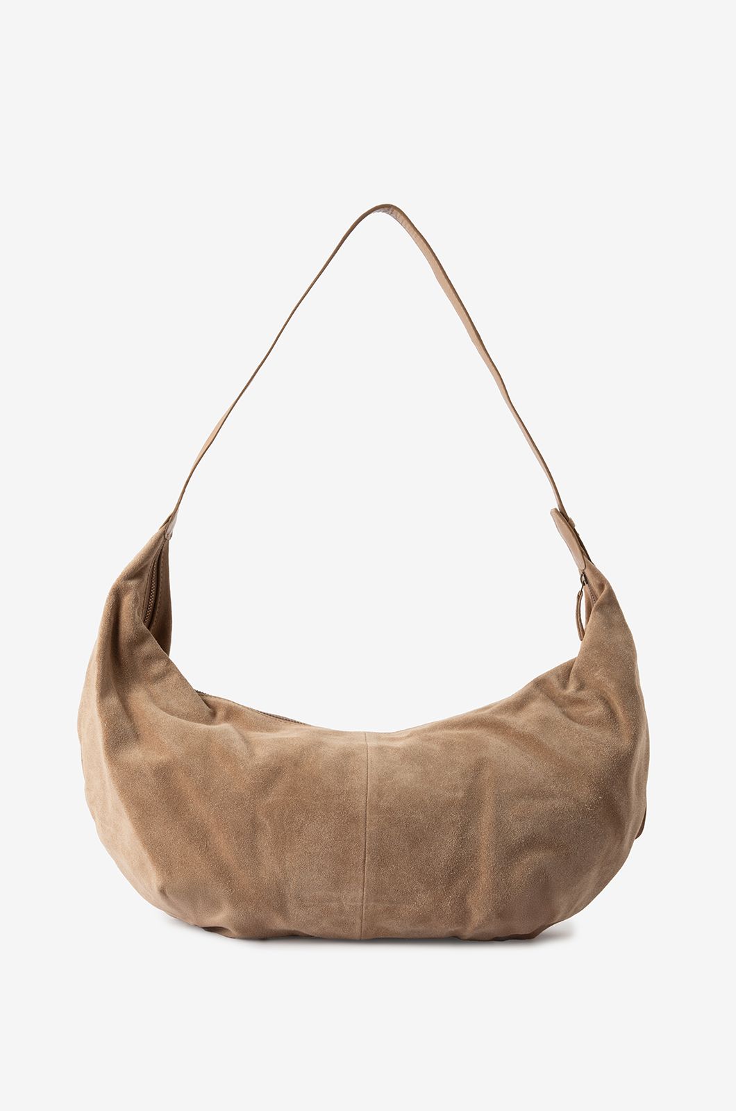 Veloursleder-Tasche - beige