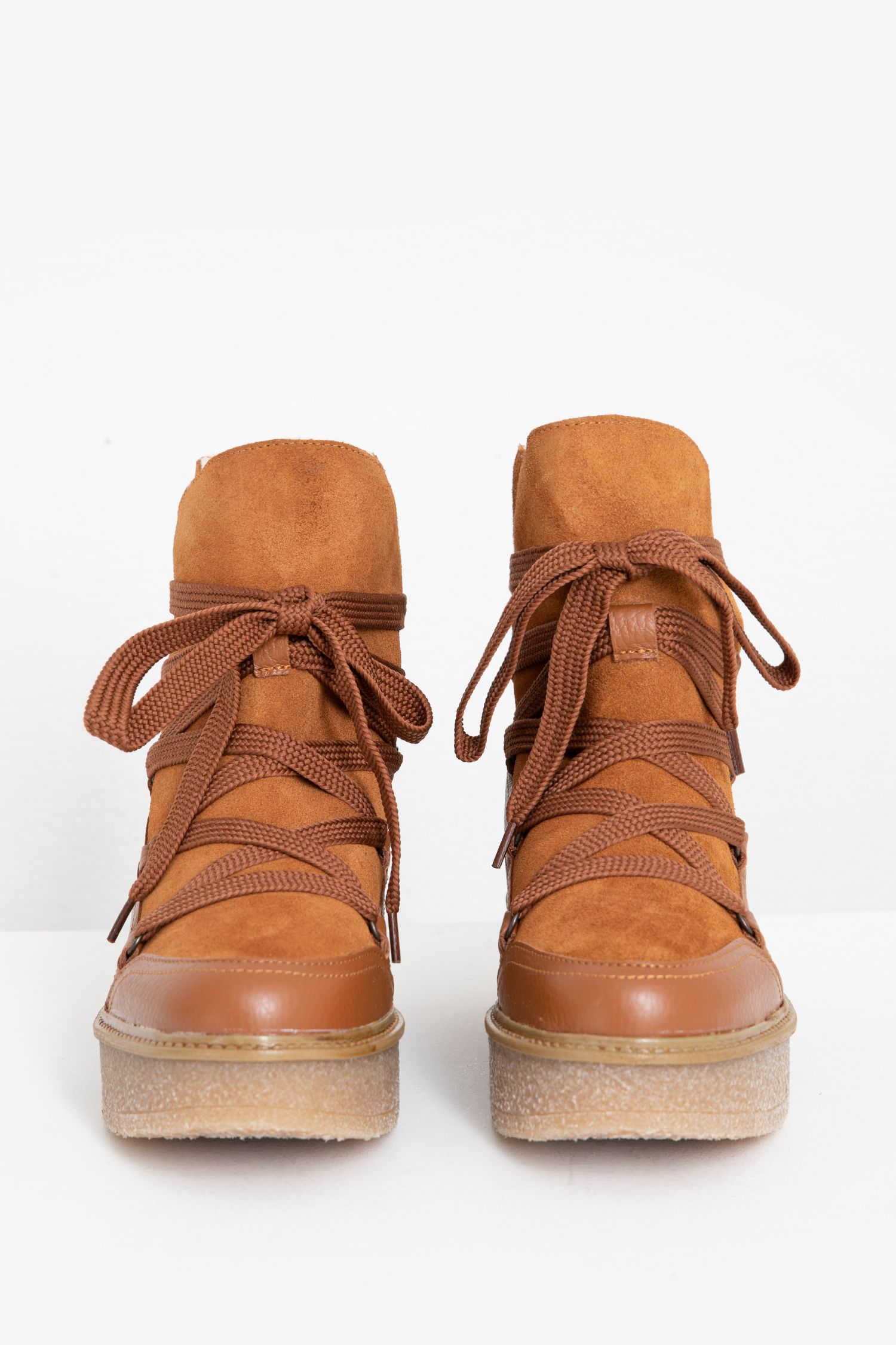 Bruin leren snowboots - Dames | Sissy-Boy