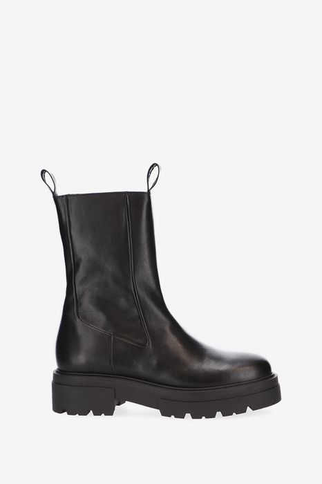Zwarte chunky biker boots