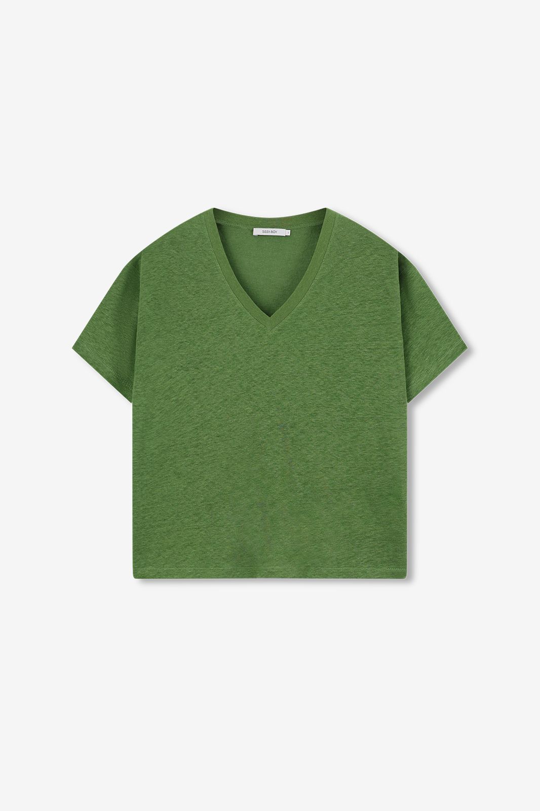 T-Shirt aus Leinen - grün