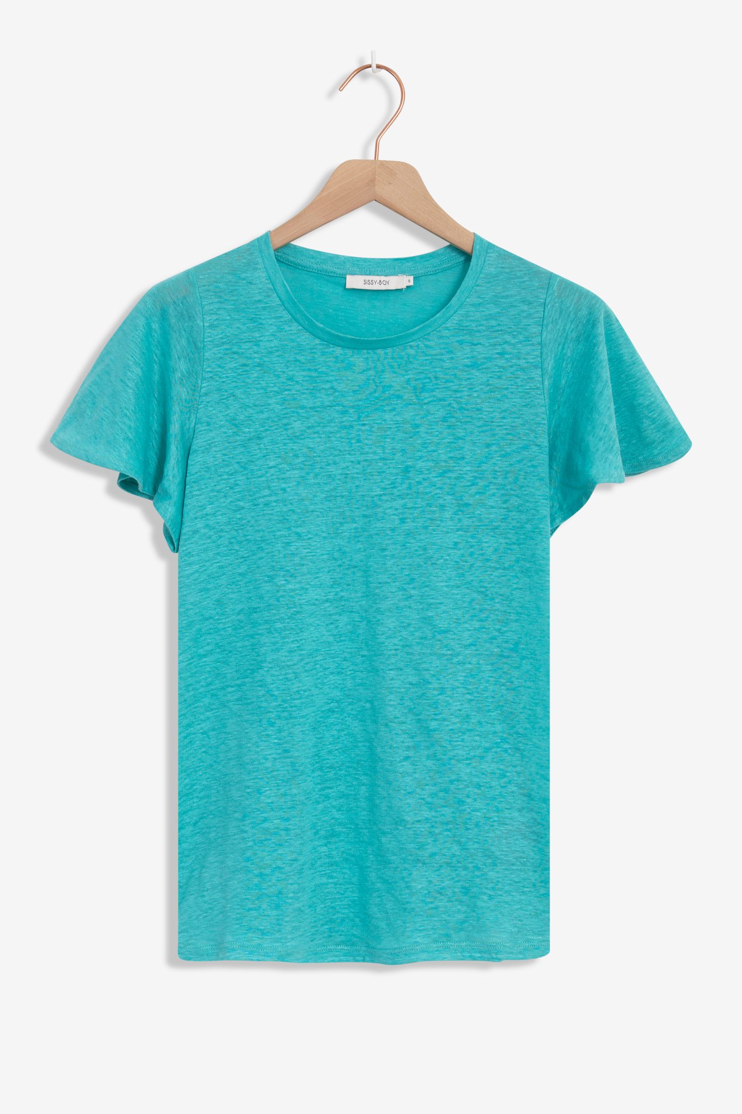 Turquoise t shirt online dames