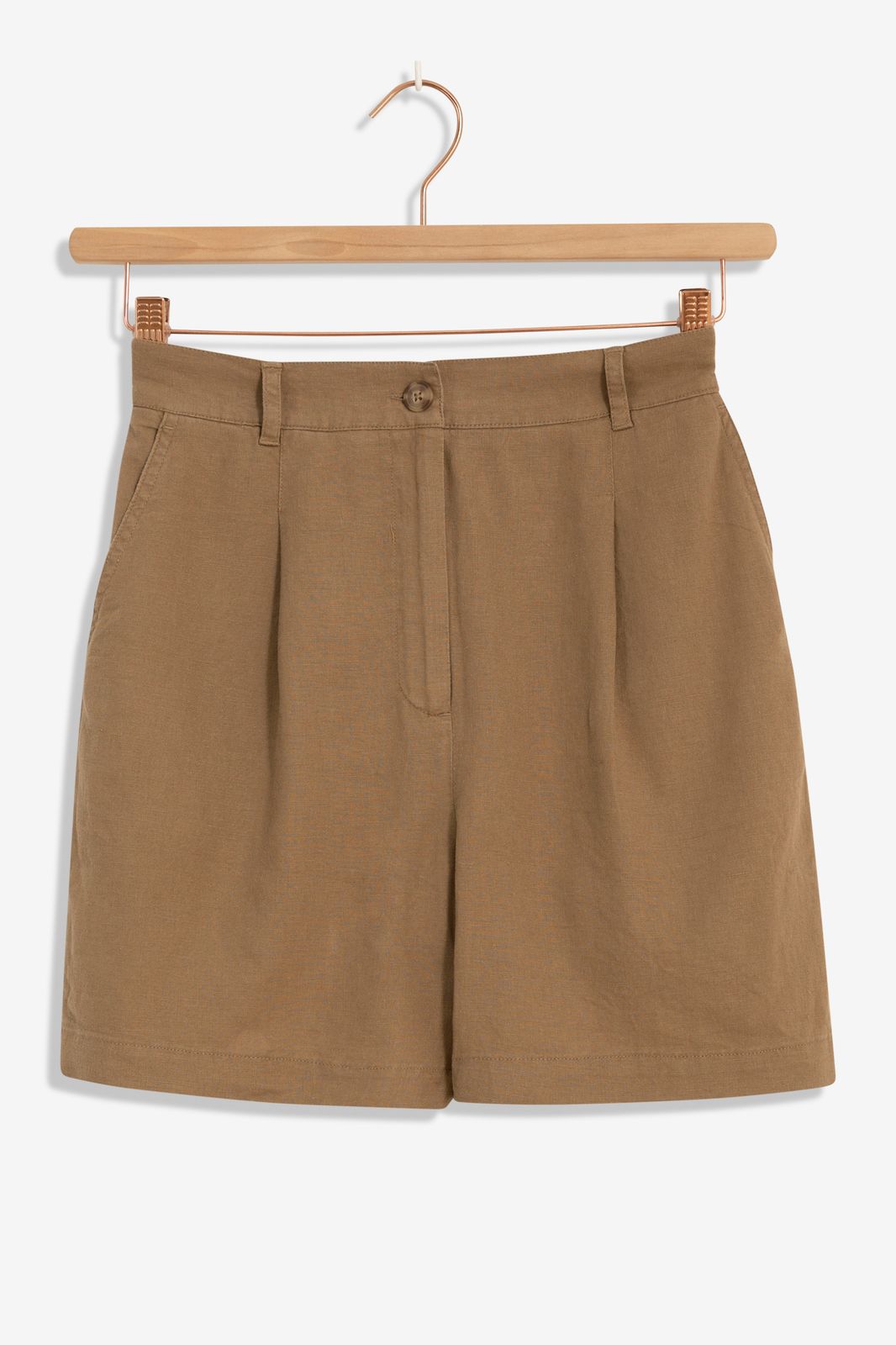 Bruine linnen shorts