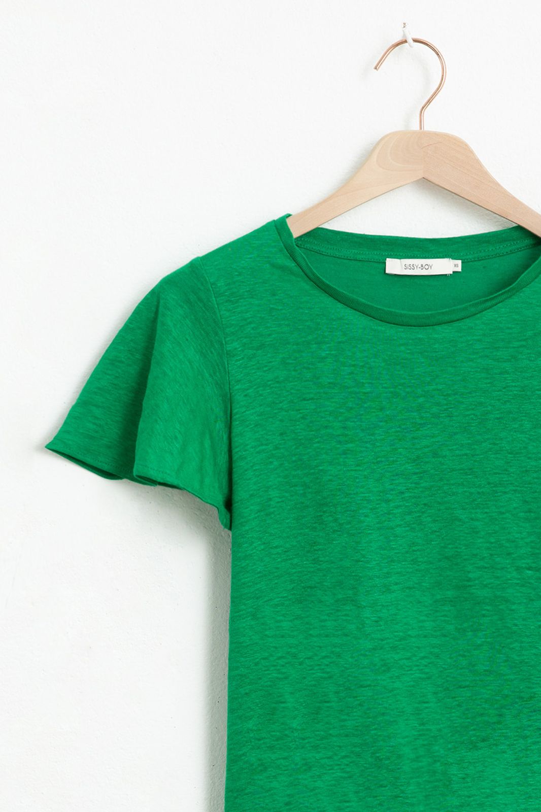 Groen T-shirt met flair mouw - Dames | Sissy-Boy